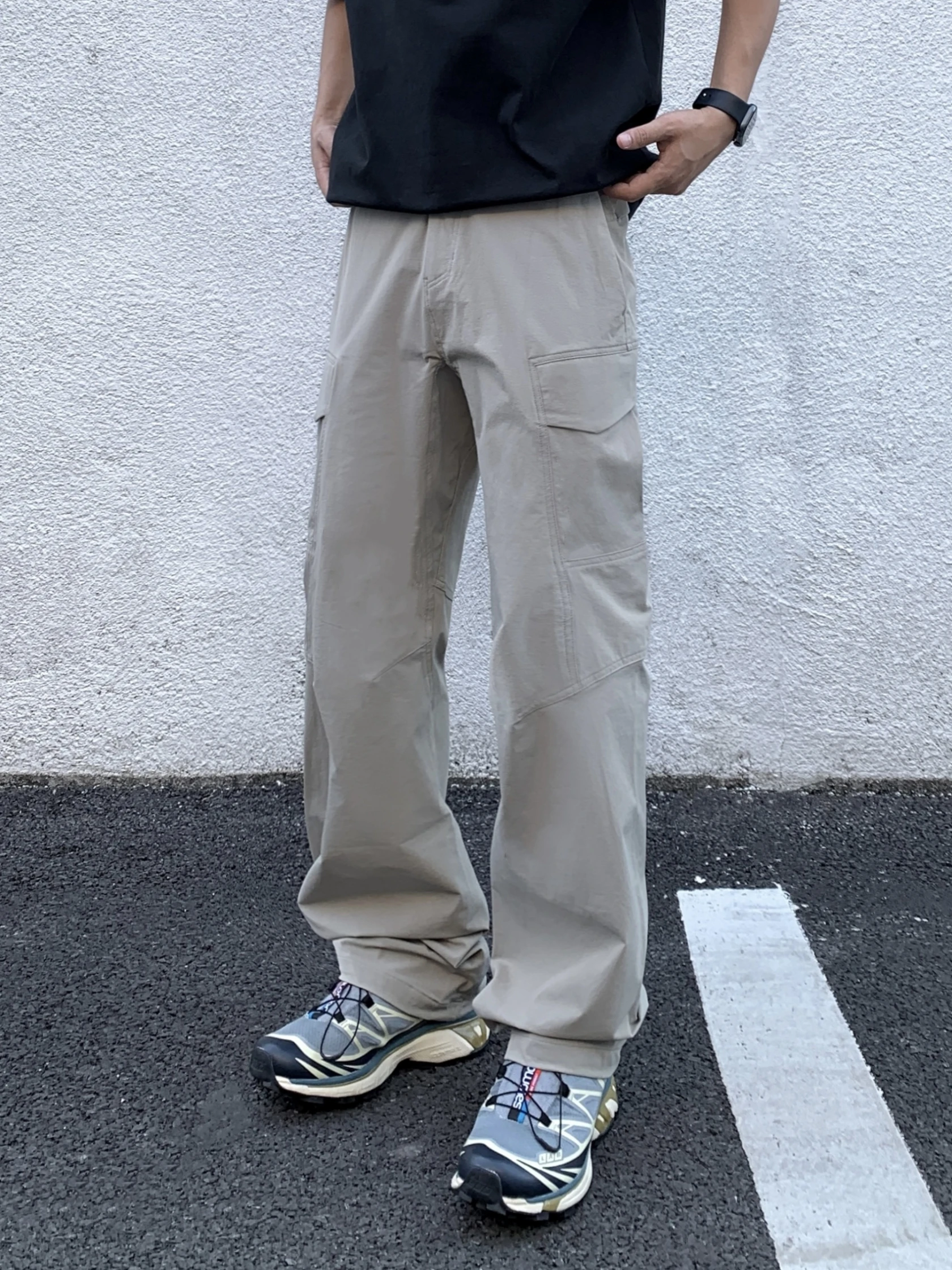 

ZNY Bird Home High-End Soft ell Outdoor Workwear Men's Casual Straight Leg Trousers Spring Autumn Nylon Polyester Elastic F...