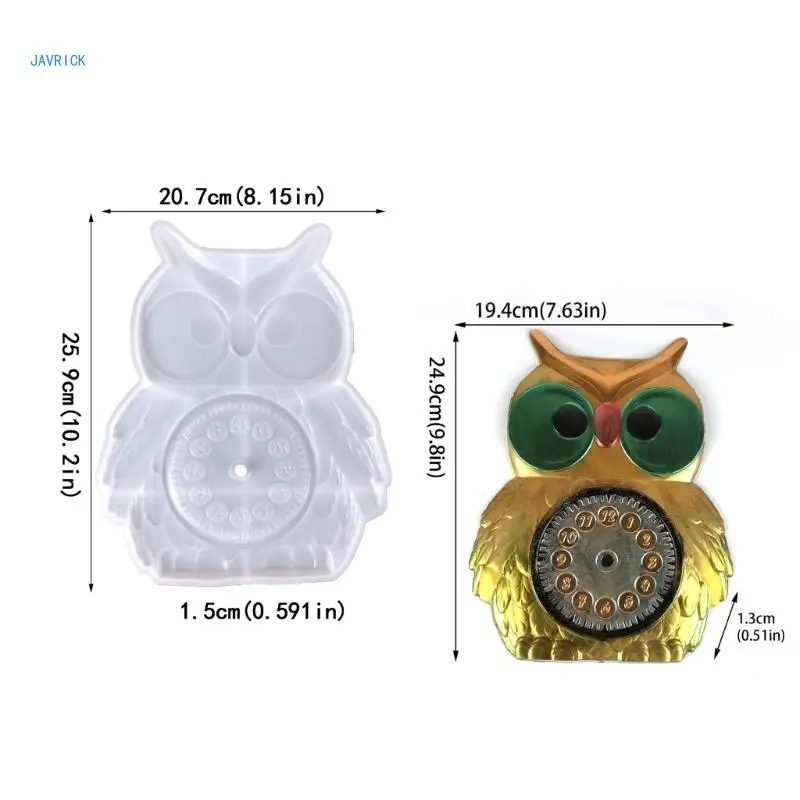 DIY Owl Clock Silicone Molds Handmade Casting Epoxy Resin Mold Jewelry Making