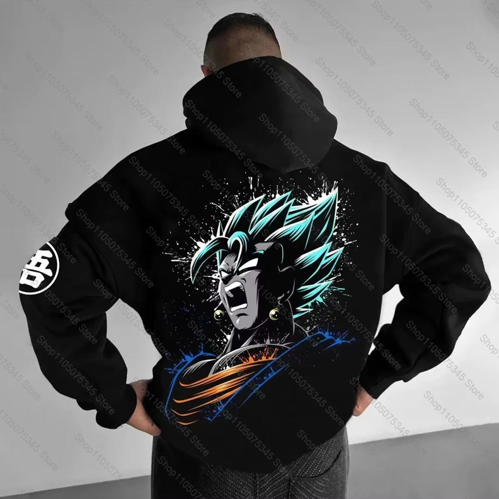 

Dragon Ball Men's Hoodie Sweater Goku Japan Anime Summer Autumn New Boys Children's Long Sleeve Harajuku Parent-Child Clothing