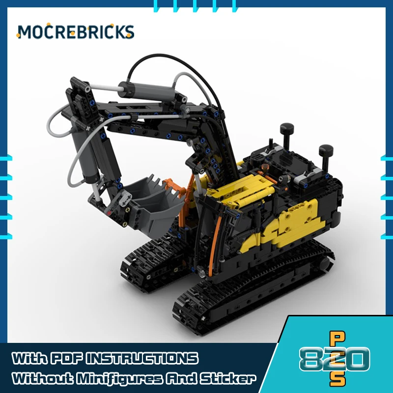 

Modular Electric Excavator Engineering Vehicle MOC Building Blocks City Advanced Toy Vehicle Models Bricks Kid's Education Gifts