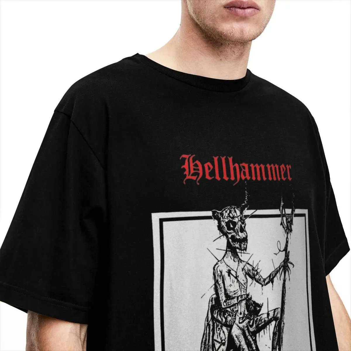 Casual Hellhammer Swiss Metal Band T-Shirts Men Women Crew Neck Cotton Short Sleeve Tee Shirt Summer Clothes