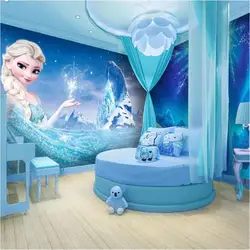 Papel tapiz fotográfico autoadhesivo impermeable grande personalizado, Mural de princesa para dormitorio de niñas, decoración de fondo para habitación de niños