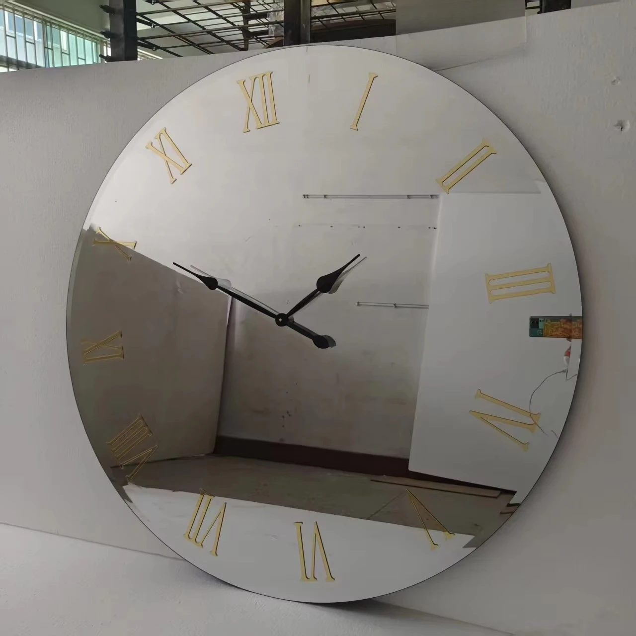 120CM Indoor No Light Living Room Wall Hanging Clock Roman Number Round Luxury Home Decor Large Watch Dropshipping DDP