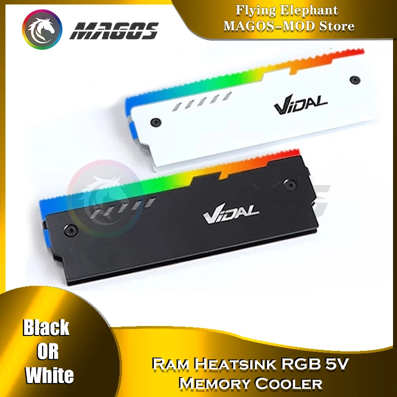 Radiador de carcasa RAM RGB DDR4 DDR3, disipador de calor Universal, chaleco de memoria ARGB 5V AURA direccionable, negro, blanco, paquete de 1/2 Uds.