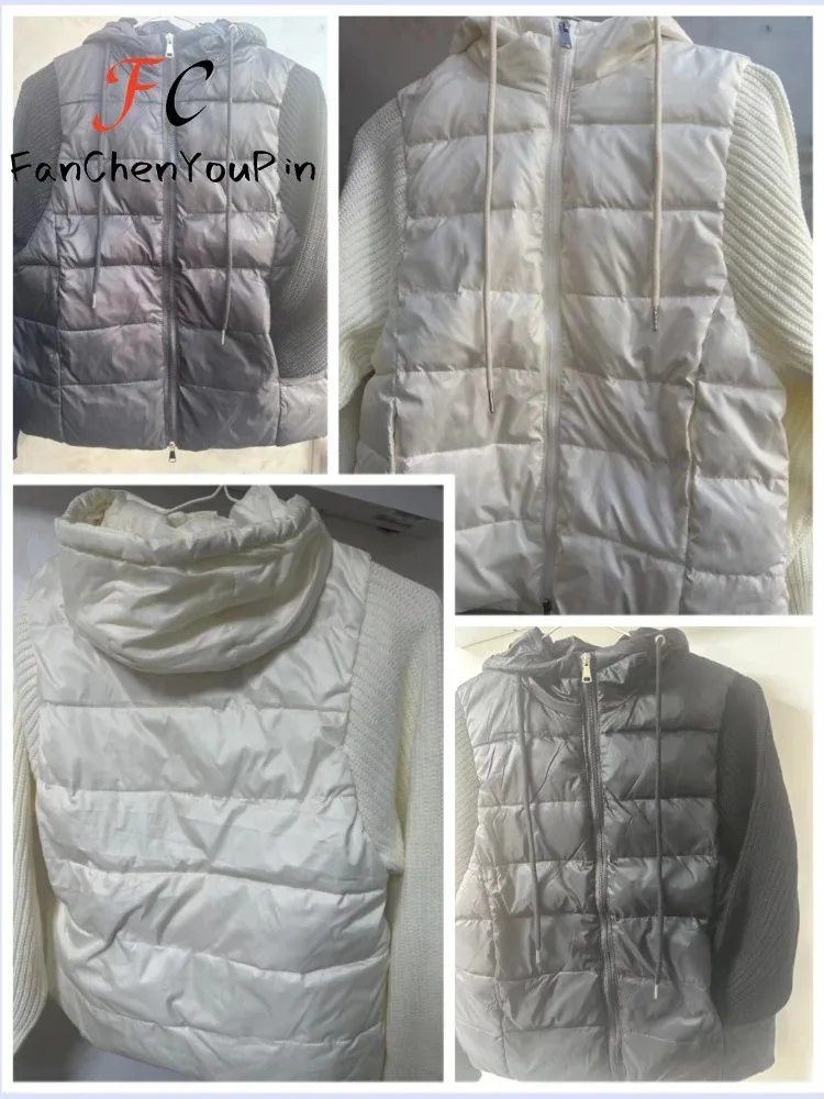 Manteau cardigan épais à col montant pour femme, veste épissée avec poche zippée, haut élégant, monochromatique, automne, hiver, nouvelle mode