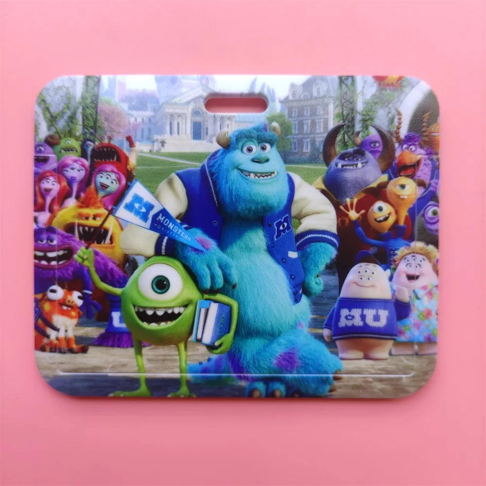 Disney Monsters University Card Holder Lanyards Cartoon Neck Strap Card Case Anime ID Badge holder Credentials Retractable clip