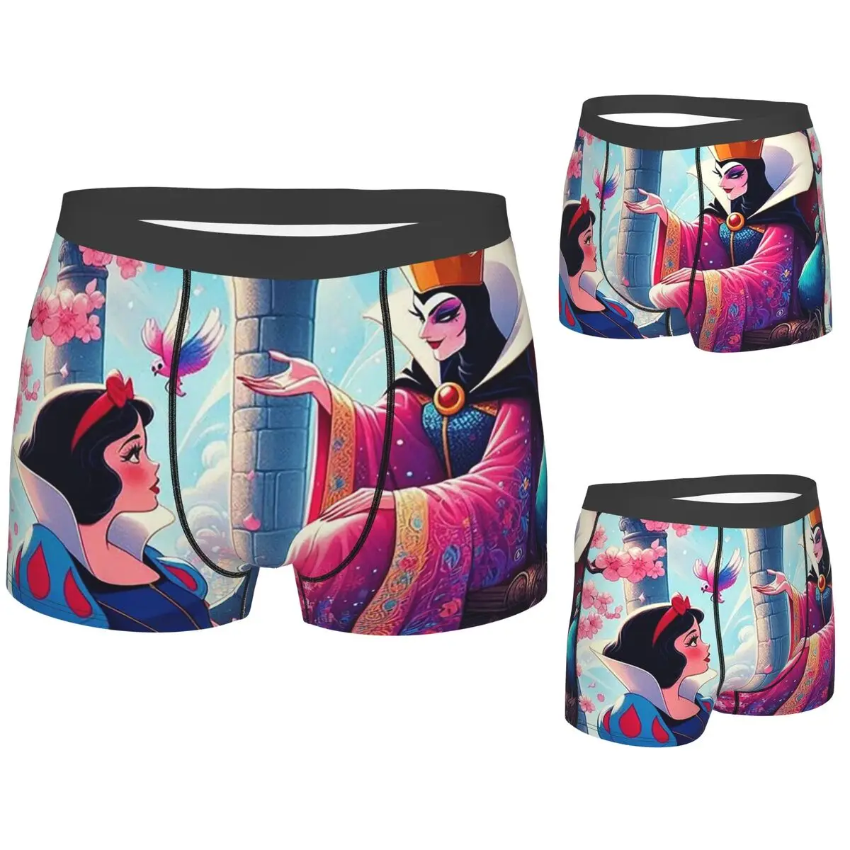 

Boxer Underpants Shorts Cartoon Snow White And Villains Panties Men Comfortable Underwear for Homme Man Boyfriend Gifts