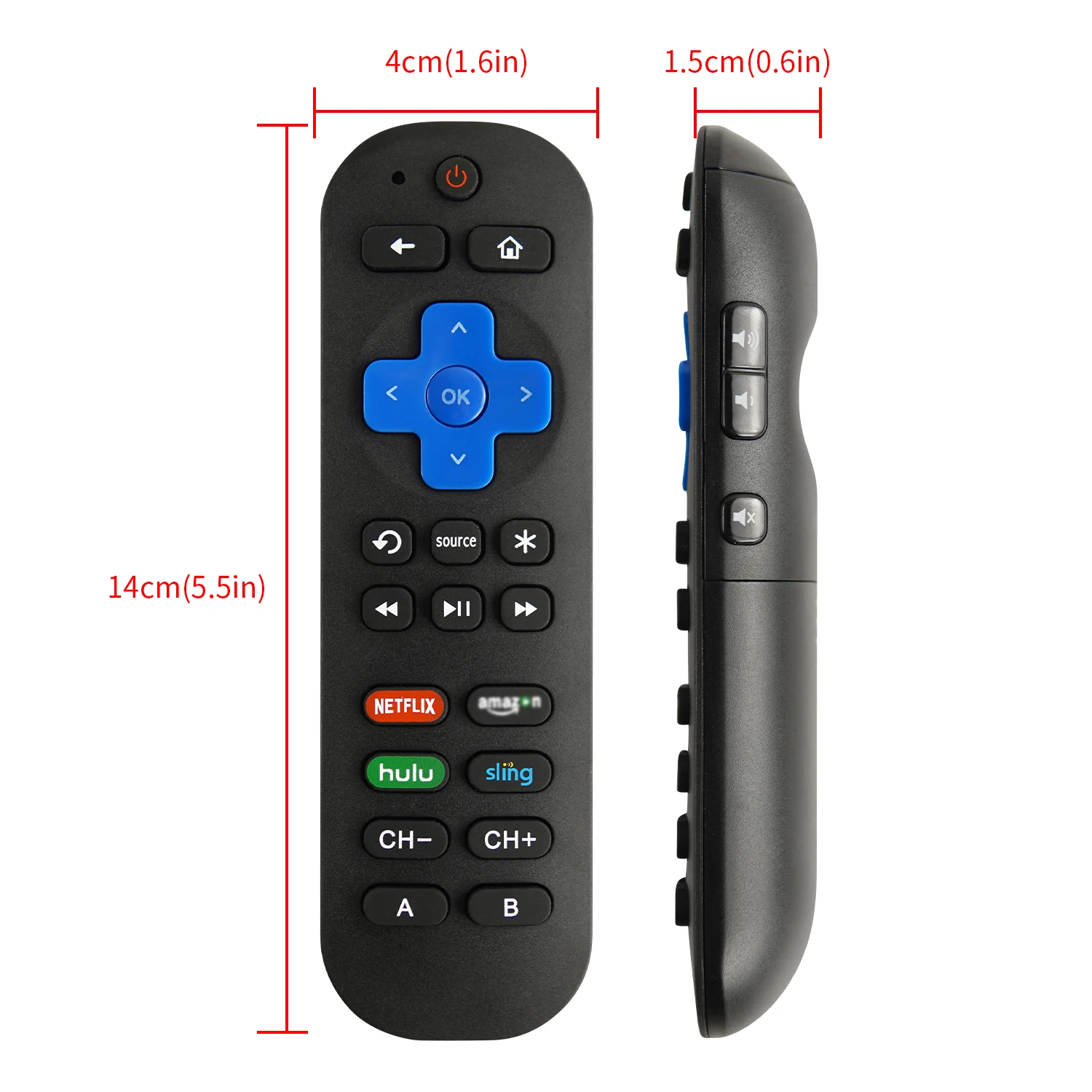 جهاز تحكم عن بعد بديل - متوافق مع Roku Express، Premiere، Ultra، Box، Player، 1، 2، 3، 4 - ليس للعصا أو التلفزيون