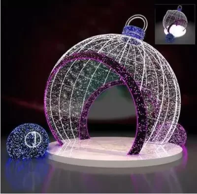 so-Christmas Ball Outdoor Decoration LED Reindeer Motif Lights Snowman Pattern 3D Street Lighting Landscape IP65 Rating！