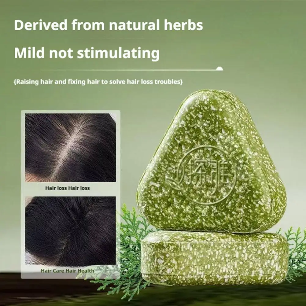 

Usman Grass & Platycladus Herbal Shampoo Soap Natural Hair Loss Treat Strengthens Roots Controls Oil Cleanses Scalp Hair Growth