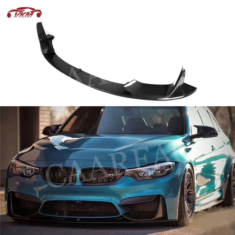 Carbon Fiber front  lip splitter Spoiler for BMW 4 Series F80 F82 F83 M3 M4 2014 2015 2016 2017 Bumper Chin Shovel Guard