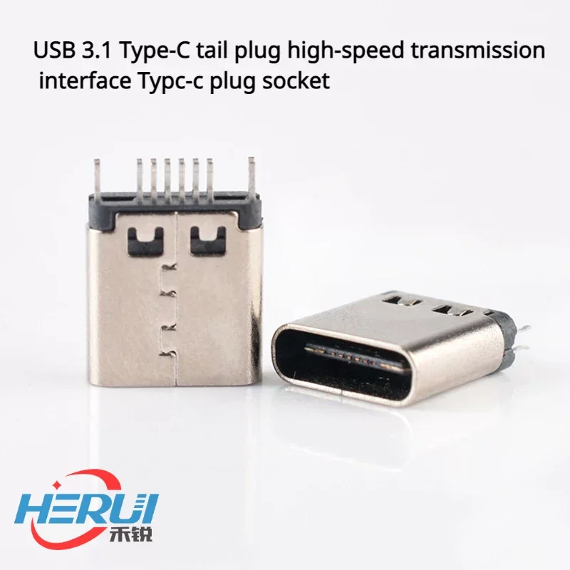 

5pcs USB 3.1 Type-C tail plug high-speed transmission interface Typc-c plug socket