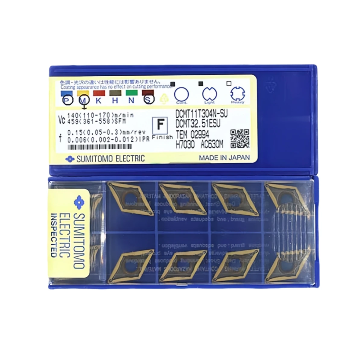 10pcs SUMITOMO Original DCMT DCMT11T3 02 04 08 N-SU MU AC530U AC630M T1500Z AC2000 AC6030M AC6040M AC820P AC830P T1000A T30