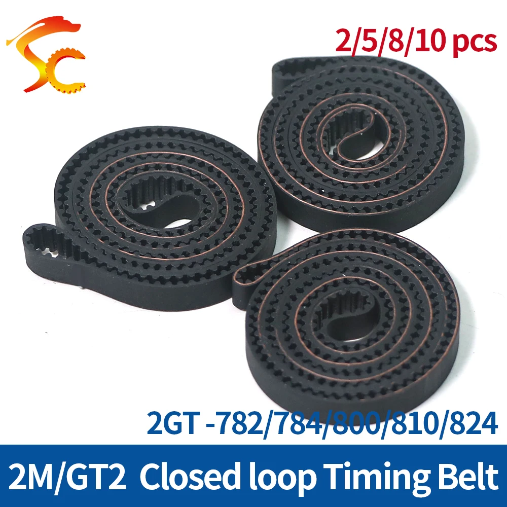 

3D printers Timing Belt Length 782/784/800/810/824mm Width 6/9/10/15mm Closed Loop Synchronous Belts