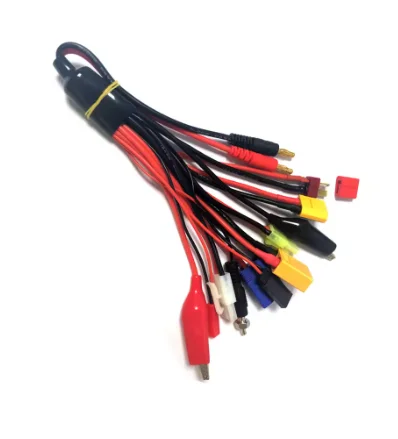 

High Quality 10 in 1 Charging Adapter 4.0MM Banana Connector to DEANS XT60 XT90 EC5 JST Connect For Imax B6 B6AC Lipo batter
