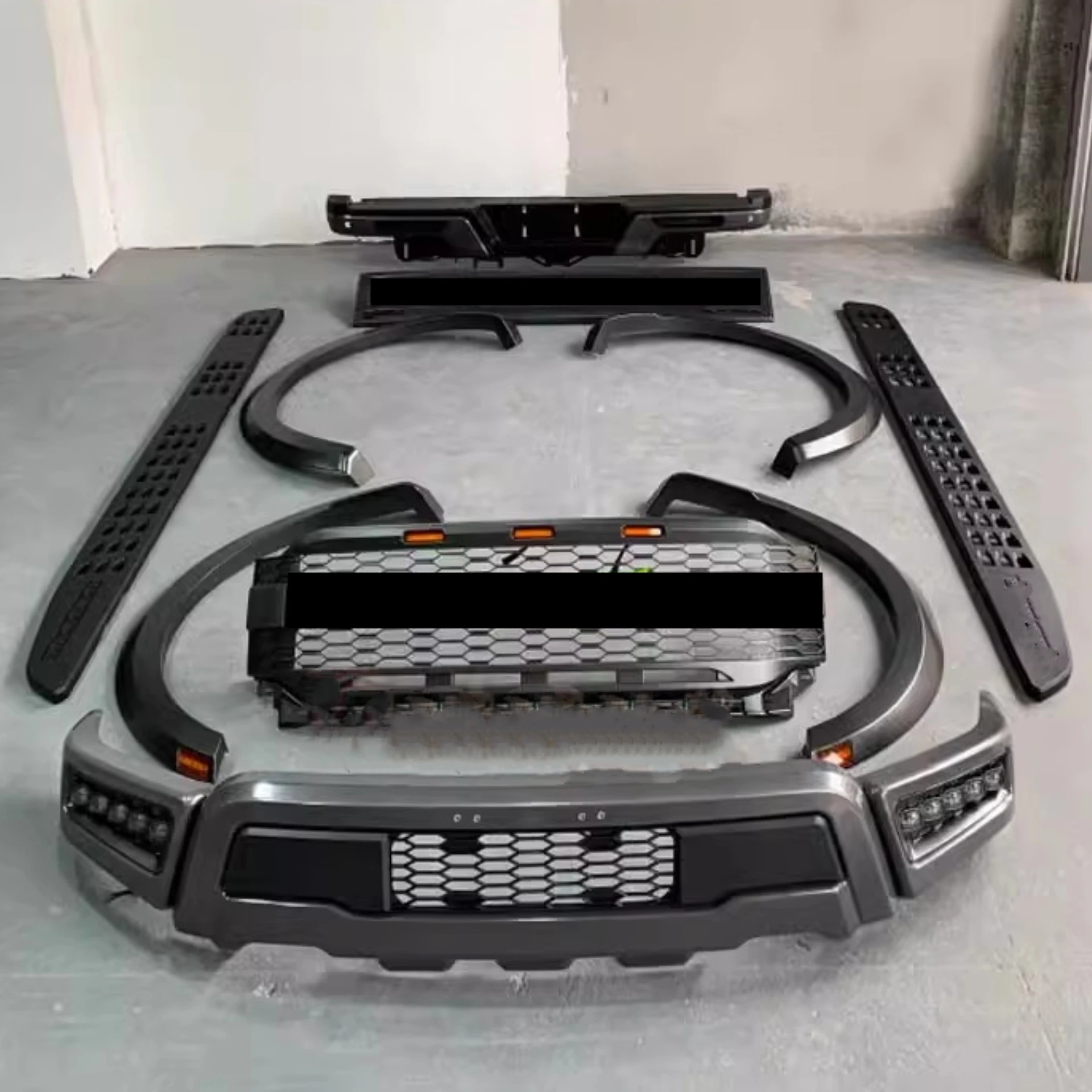 Wide Front Rear Bumper Wheel Eyebrow Grille for Ford F150 Modified Raptor New Style Body Kit Surround Car Accessories