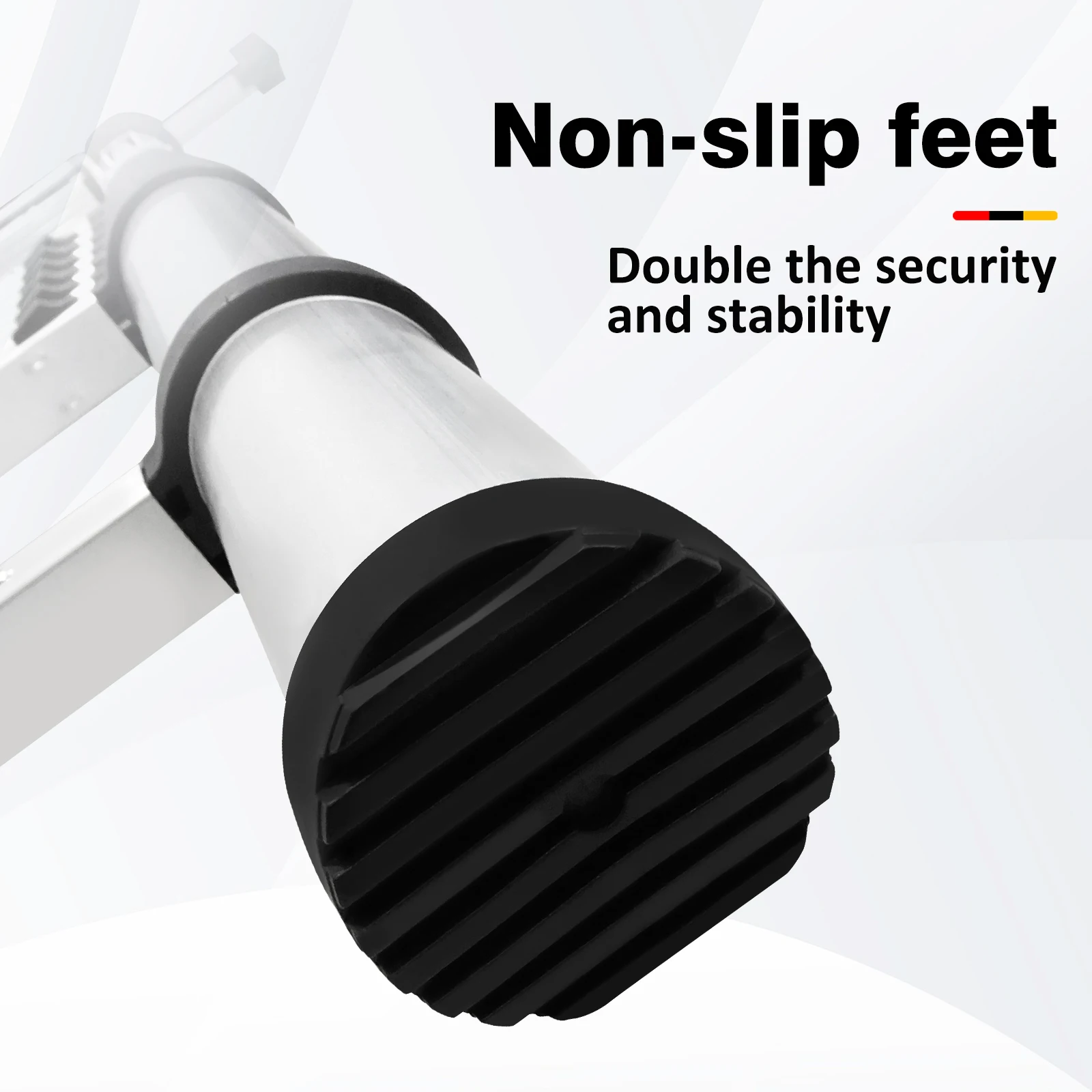 Aluminiumleiter Teleskopleiter Hochleistung 2,6M/3,2M/3,8M/4,4M/5M, A-Form 1,9M/2,5M, 6,2M mit Haken – Detail 22