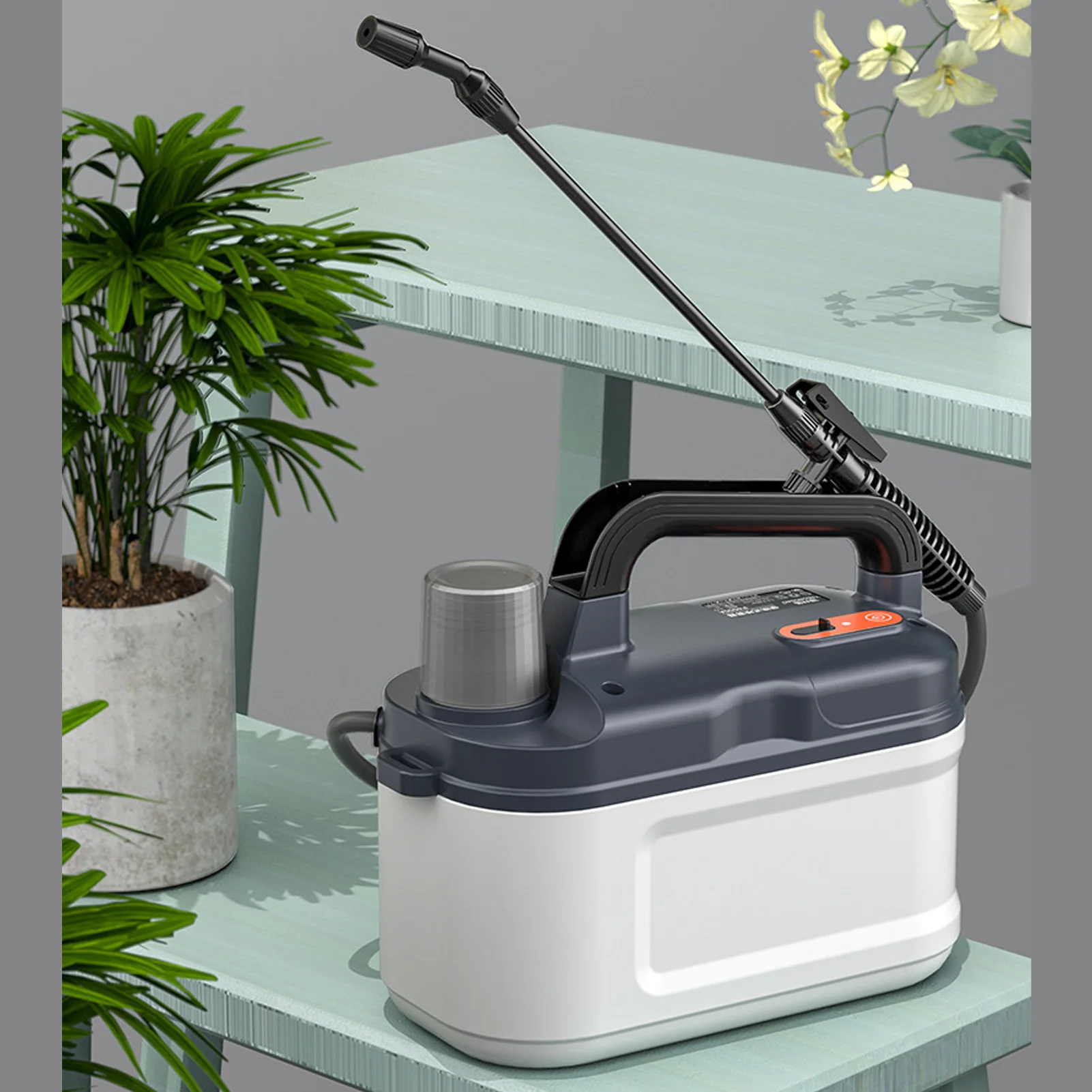 Electric Sprayer 2000mAh Rechargeable High-Pressure Sprayer Smart Watering System Compact Household Sprayer 4-Liter Capacity