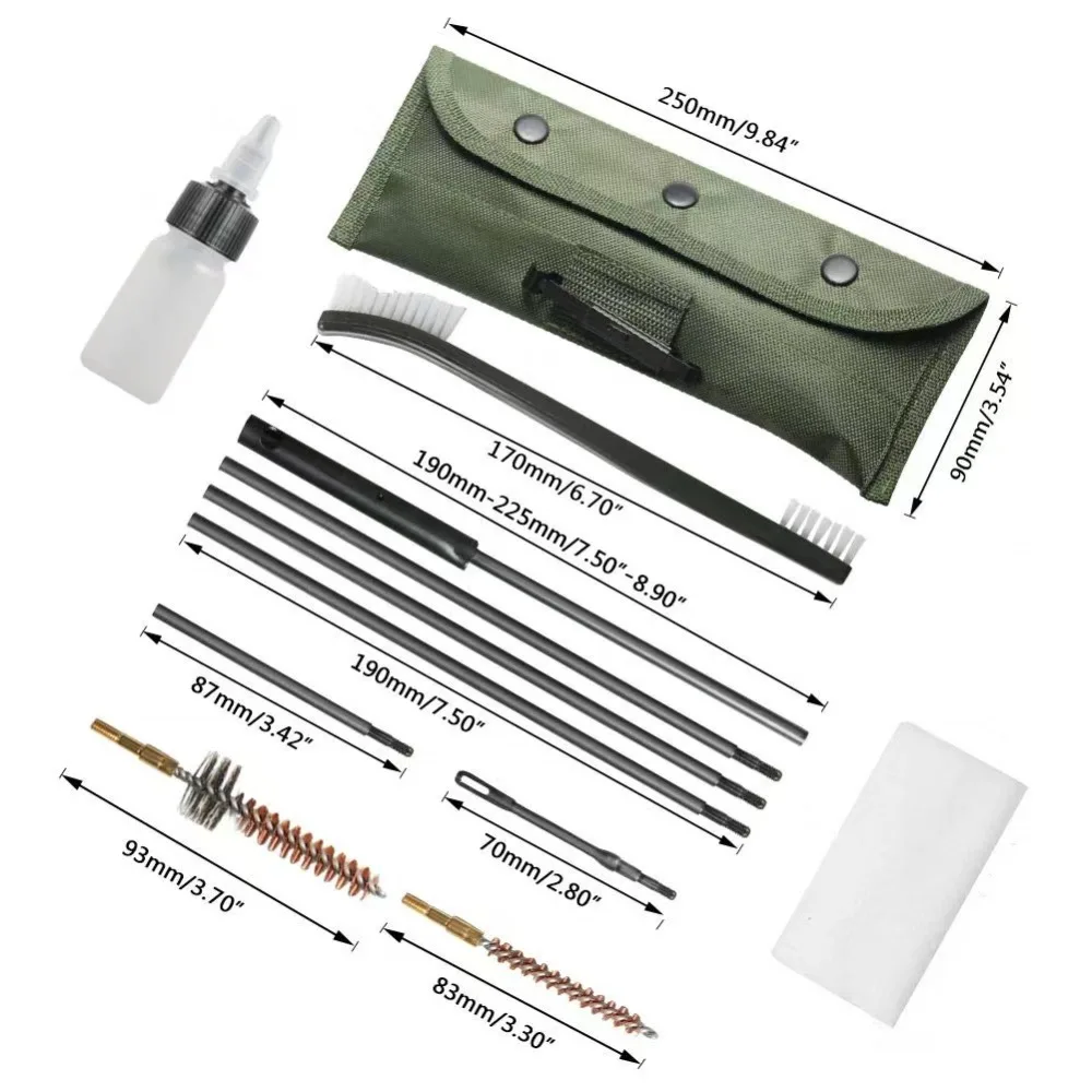 AR15 M16 Gun Cleaning Kit Mat For all Carbine Rifle Ruger 10/22 .22 .223 .308 Boresighter Variants Tactical Rifle Gun Brushes