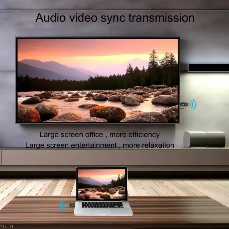 TV Stick Wireless Transmission Video Transmitter and Receiver HDMI-compatible Extender Display Share for Camera PC Typec To TV
