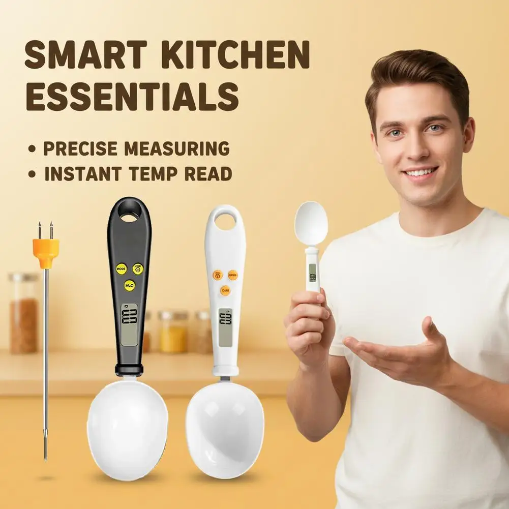 Digital Kitchen Scale Spoon High Precision Measuring Tool with LCD Display for Baking Coffee Flour Seasoning Liquid Ingredients - view 3