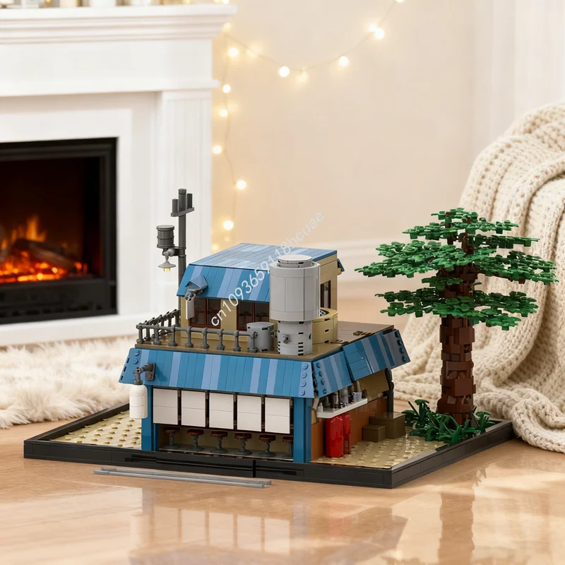 

2834 шт. MOC Наруто Рамен Ичираку модель строительные блоки сборка Рождественский подарок DIY игрушка творческое образование кирпич дети день рождения