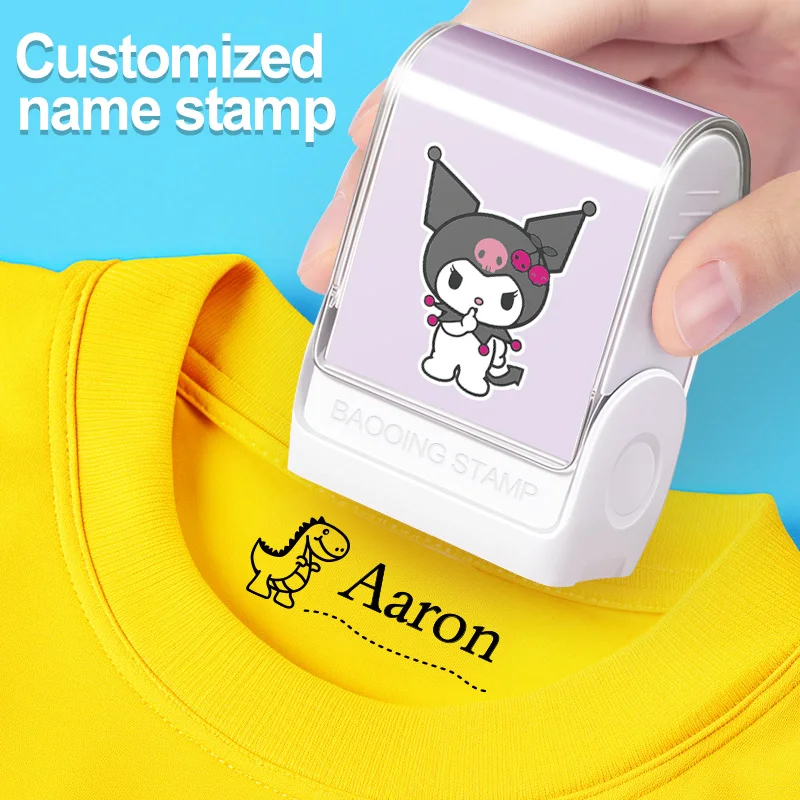 

Изготовленный на заказ штамп с именем Куроми, самокрасящийся, индивидуальный водонепроницаемый дизайн, моющийся для школы, товары для дома и офиса, личные предметы