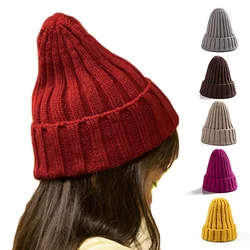 Winter Baby Beanie Cap Candy Color Warm Infant Knitted Hat Autumn Soft Woolen Kids Boy Girl Skullcap