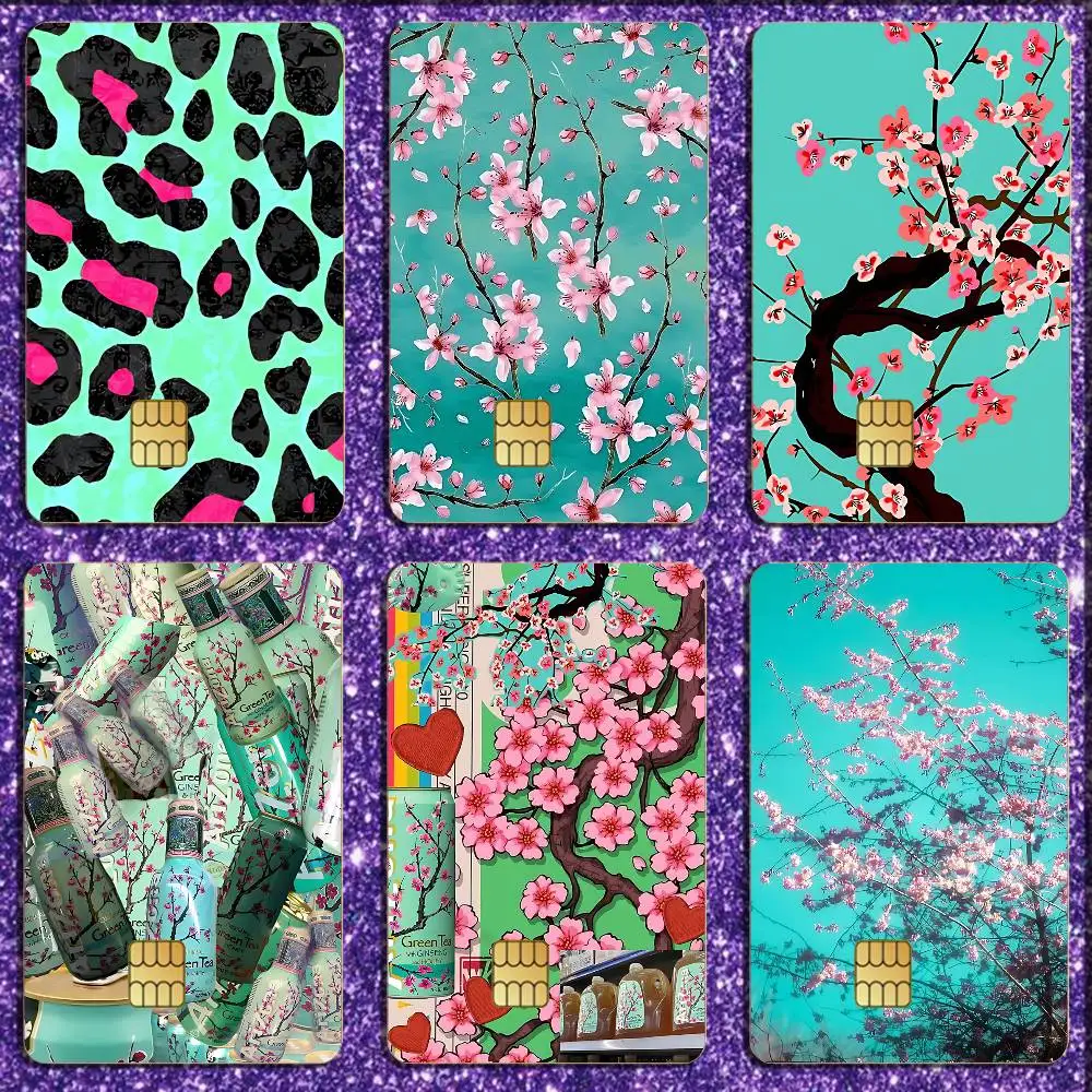 

A-ArizonaES Green Tea Credit Card HD Stickers Game Card Decal Card Matte Film Skin Small Chip Waterproof Sticker