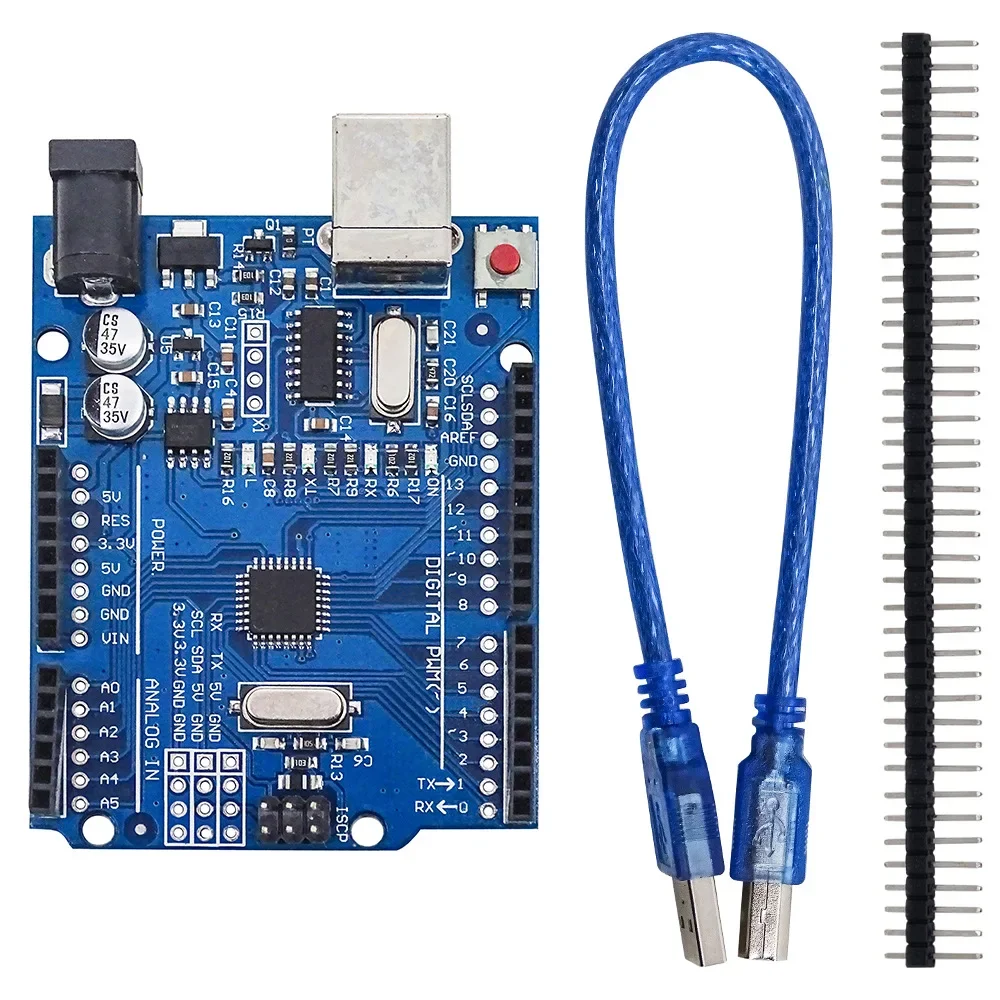 1-5PCS UNO R3 Development Board DUE 2012 ATmega328P CH340G / ATEGA16U2 R3 For Arduino UNO R3 With Straight Pin Header with Cable
