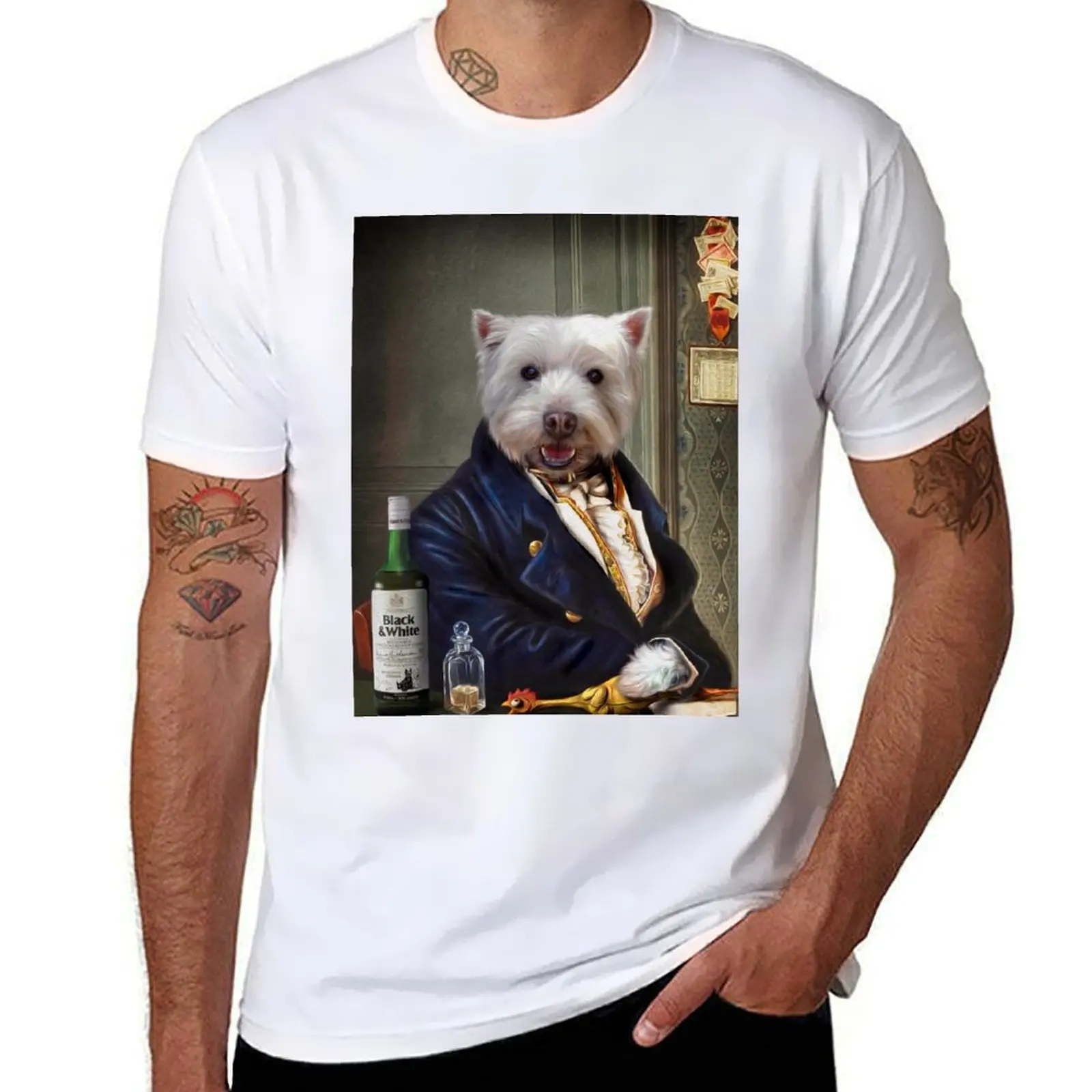

Westie Dog Portrait - Romeo T-Shirt cotton t shirt man graphic t shirts for man T-Shirt