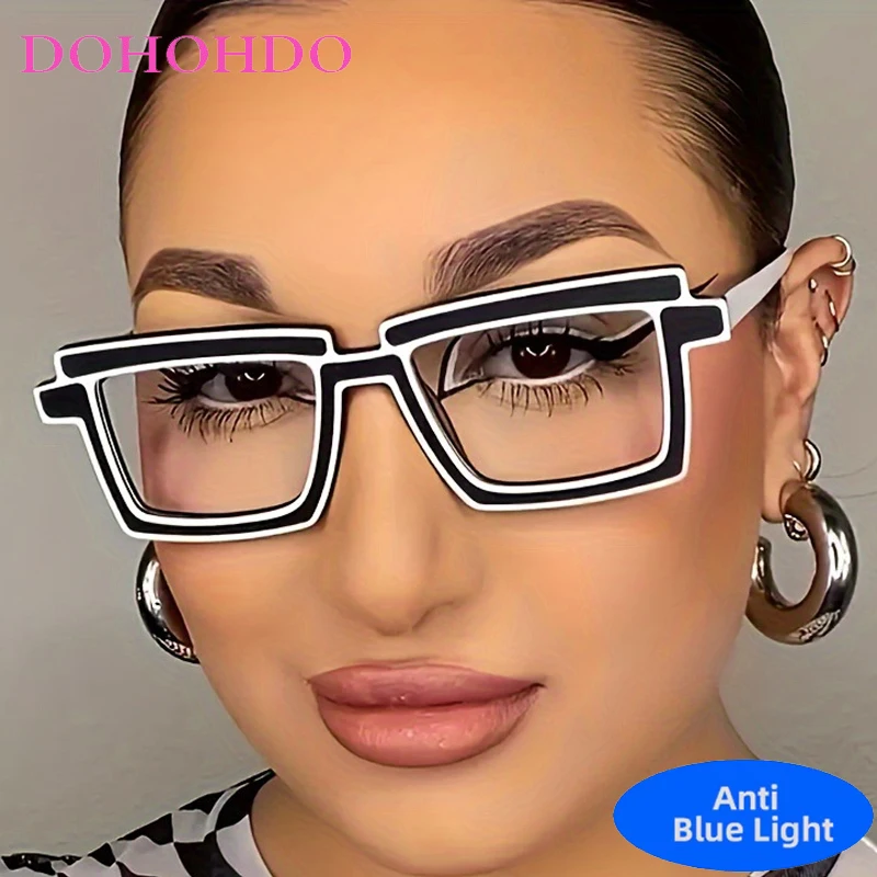 

TR90 Fashion Trendy Square Assorted Colors Anti-Blue Light Glasses Women Men Luxury Brand Designer Computer Optical Eyewear Очки