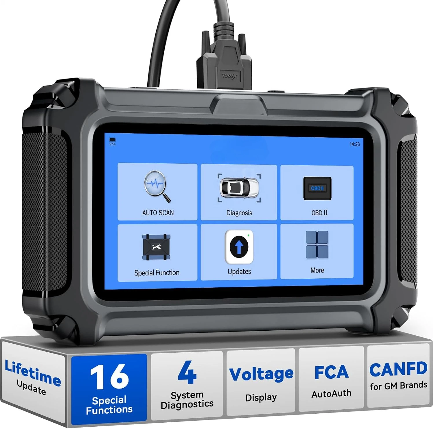 D5S OBD2 Scanner - 2026 Code Reader for Cars & Trucks with 16 Resets, Crank Sensor Relearn, Throttle Relearn, EPB, FCA AutoAuth