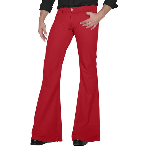 Imagen 2 del producto Pantalones acampanados para hombre, pantalones clásicos sencillos de Color sólido para uso diario, pantalones elegantes y cómodos de Hip Hop para fregar, pantalones acampanados de discoteca