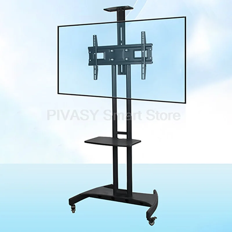

Подставка для телевизора с регулируемой высотой, мобильная подставка для телевизора 32-90 дюймов, конференц-трансляция в прямом эфире, рекламный плеер, напольная тележка, утолщенный стабильный лоток