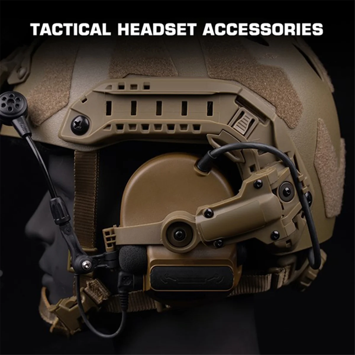 High-end Helmet Rail Adapter for COMTAC3 ComTac Accessories Headset Mount Fit Ops Core ARC Team Wendy MLOK Rail-As Shown