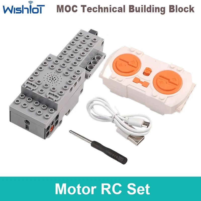 Kit inteligente de aplicación RC, juego de Control remoto MOC, caja de batería recargable, Control de velocidad del Motor de dientes azules, programa de aplicación, bloques de construcción PF
