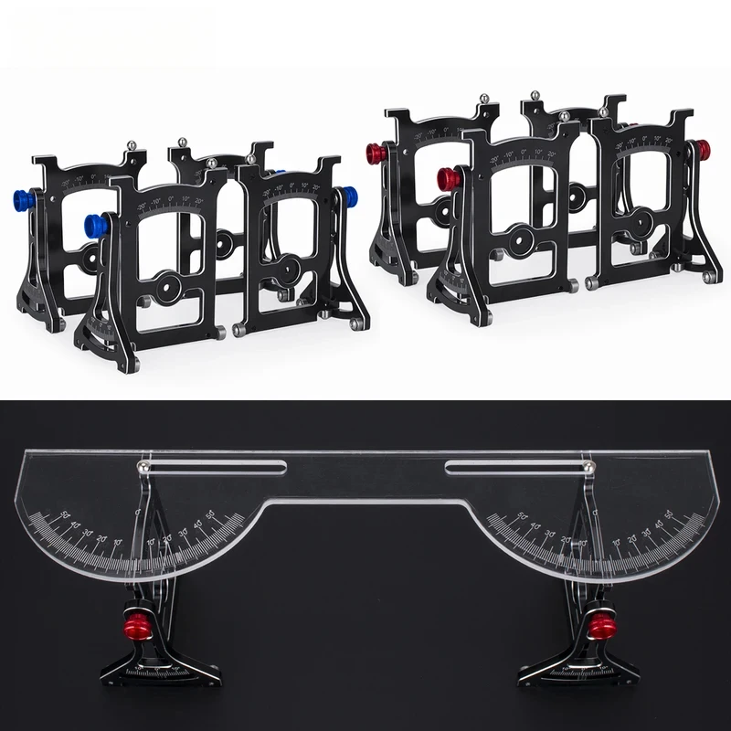RC Aluminum On Road Chassis Setup System Measuring Tool Set With Ruler Wrench for 1/10 Axial SCX10 Capra TRX4 Yikong Upgrade