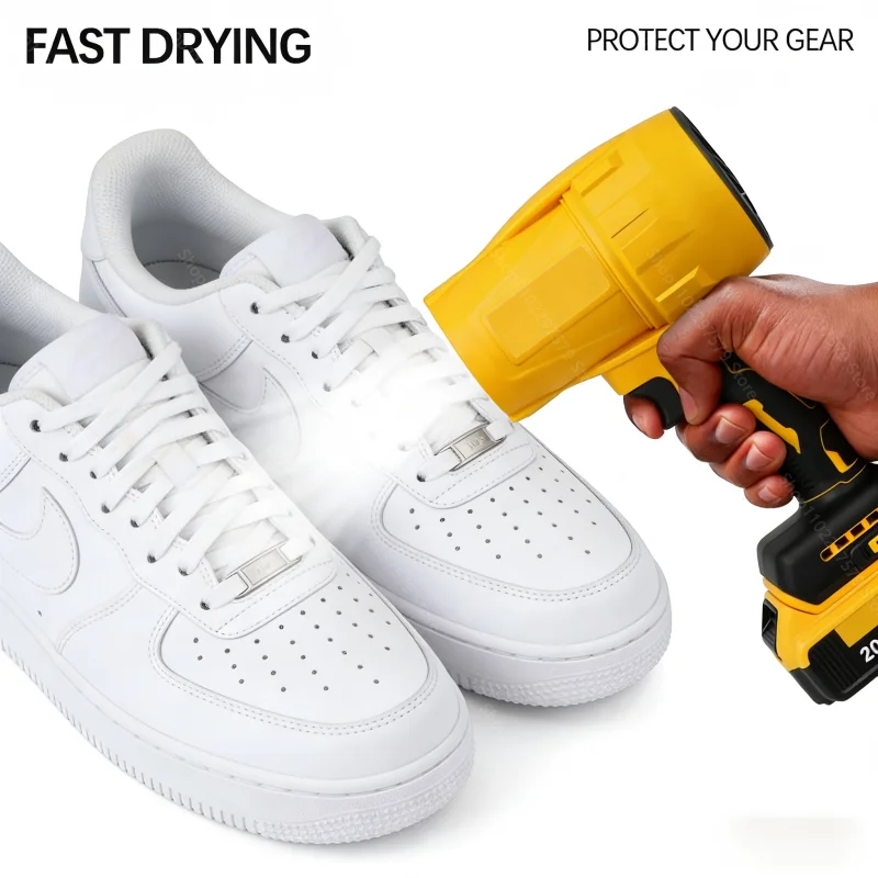 For Dewalt 20V Battery Pin High Power Violent Fan Brushless Air Blower Turbo Fan Adjustable Speed Leaf Duster Jet Fan