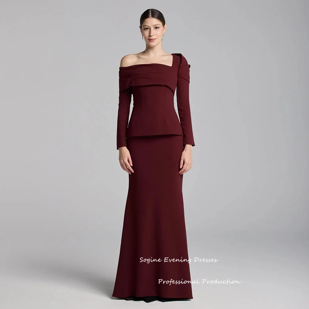 

Индивидуальные креповые бордовые вечерние платья трапециевидной формы на одно плечо فساتين سهرة Corset vestidos de gala Вечернее платье для выпускного вечера