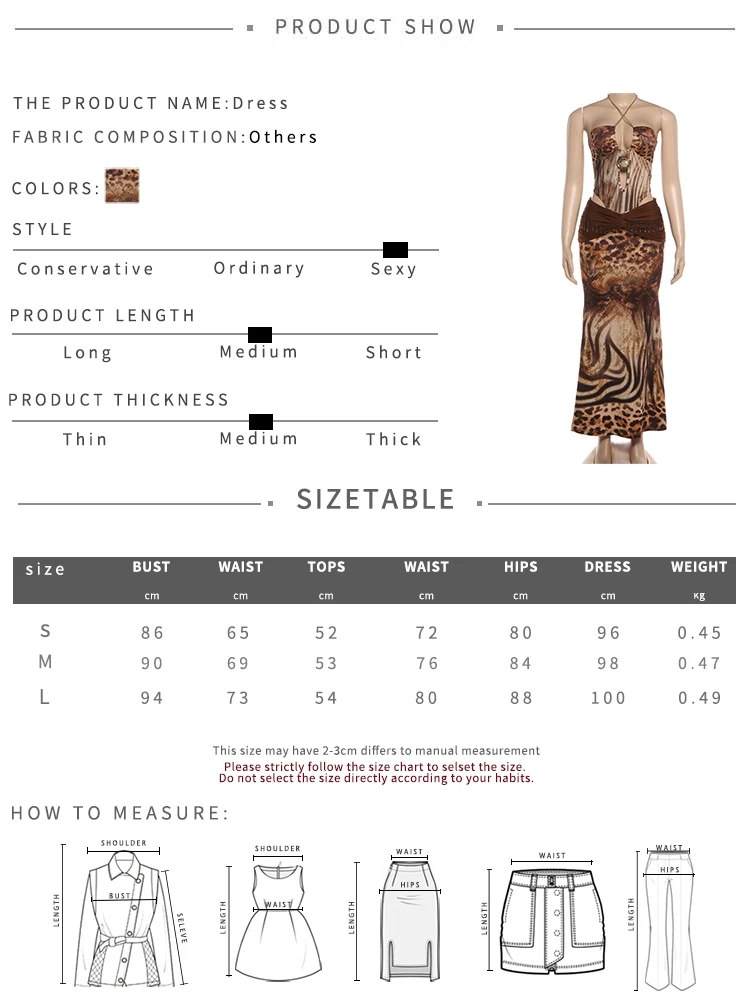 Weird Puss Leopard Print 2 Piece Set Women Cross Chain Halter Backless Irregular Hem Tank Top+Ruched Patchwork Skirt Party Suits
