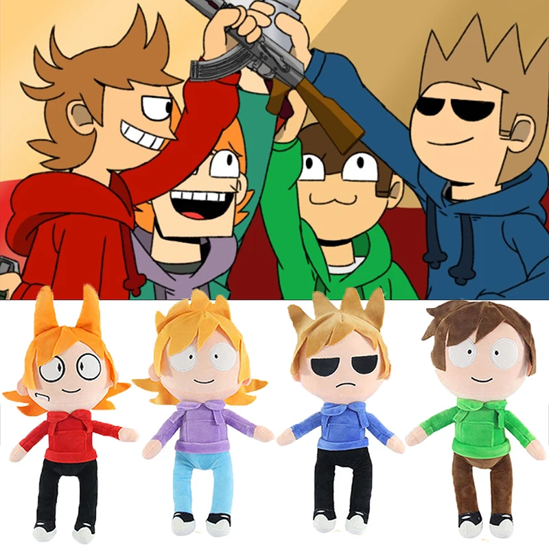 

Аниме Eddsworld плюшевые игрушки мультфильм Edd Tom Matt Tord мягкая кукла Peluche украшение дома фигурка подушка подарки на Рождество и день рождения
