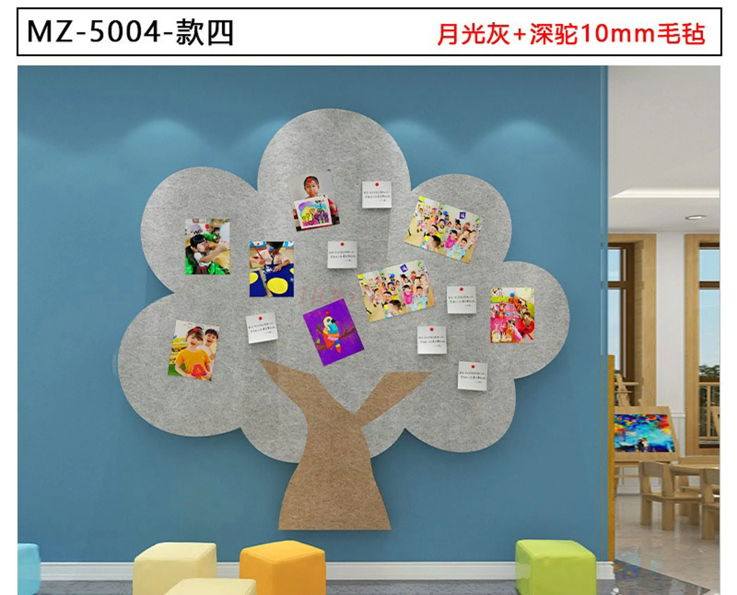 1pcs Felt Kindergarten Wall Decoration Classroom Finished Wishing Tree Display Background