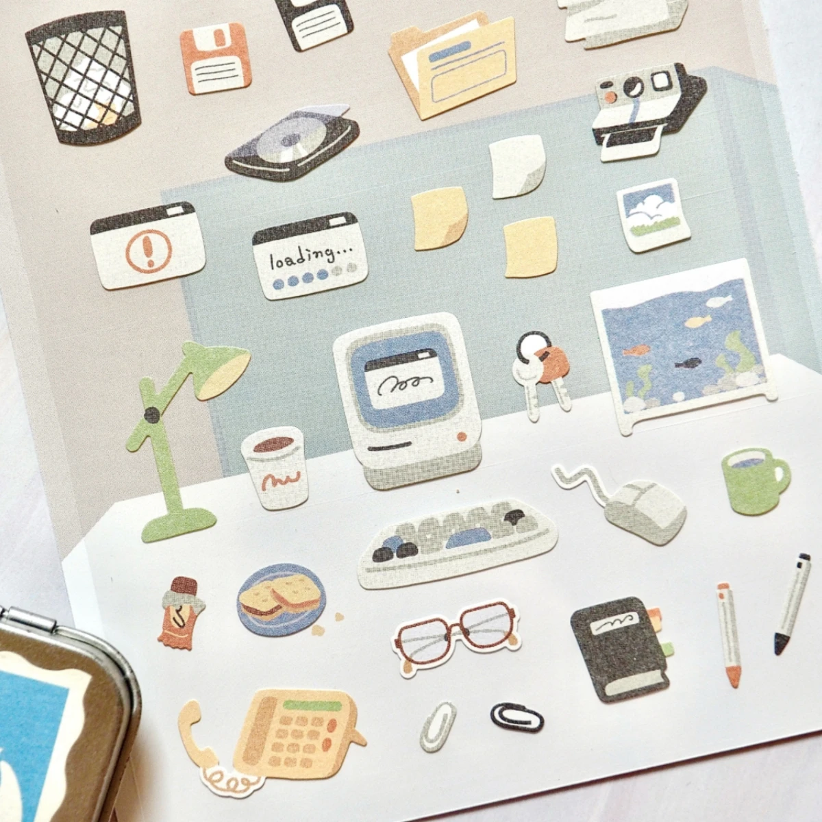 Korean Import Suatelier Office Retro Work Paper Stickers Scrapbooking Diy Journal Stationery Sticker Decor School Supplies 1174