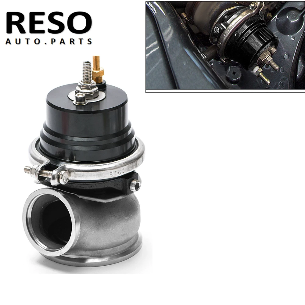 

RESO Universal Turbo External Waste Gate 60mm Wastegate Turbo External Kit With V-band Flange & Clamp For Turbo Manifold