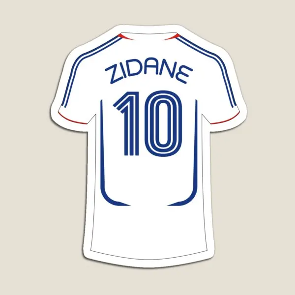 Zinedine Zidane France 2006 Away Kit  Magnet Colorful for Fridge Organizer Funny Cute Baby Refrigerator Holder Stickers Magnetic