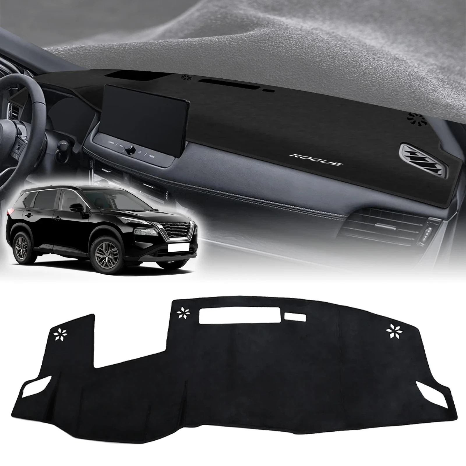 

Подходит для Nissan Rogue T33 2025 2024-2020, автомобильный коврик для приборной панели, солнцезащитный козырек для приборной панели, защитный ковер, аксессуары