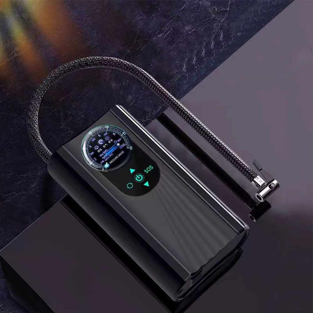 12V Air Pump Car Tire Inflatable Portable Air Compressor for Car Wireless Charging Car Motorcycle Electric Air Compressor Pump