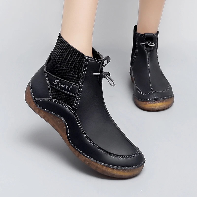 Men's Shoes Leather Unisex Walking Shoes Fashion Spring Autumn High Top Women Hand Stitching Outdoor Stitched Men Casual Boots