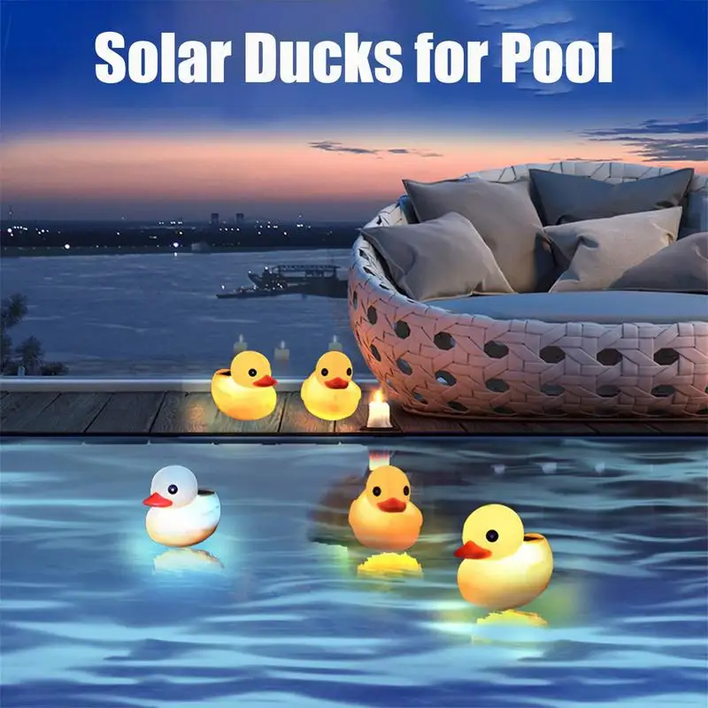 Floating Solar Duck Solar Floating Duck Pool Lights Remote Control Floating Pool Lights Solar Powered Stylish Glowing Duck Solar